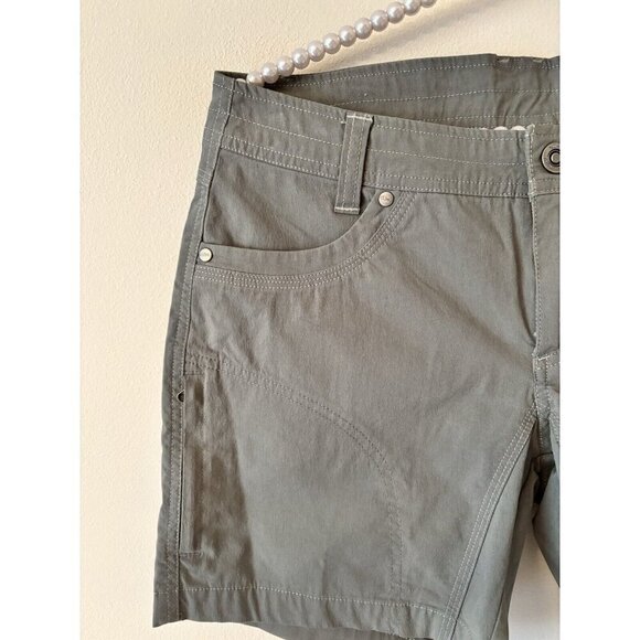Kuhl Womens Size 6 Green Hiking Shorts Cotton Blend 6" Inseam - Picture 2 of 7
